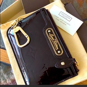 Louis Vuitton Amarante Monogram Vernis Key Pouch